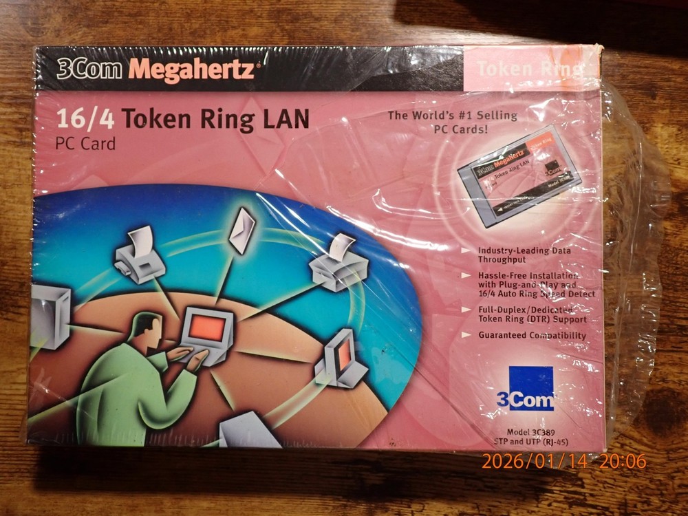 3COM Megahertz - 16/4 Token Ring LAN PC Card