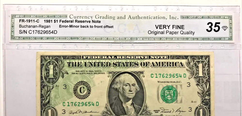 1981 1$ TRIANGLE OFFSET ERROR 9654D