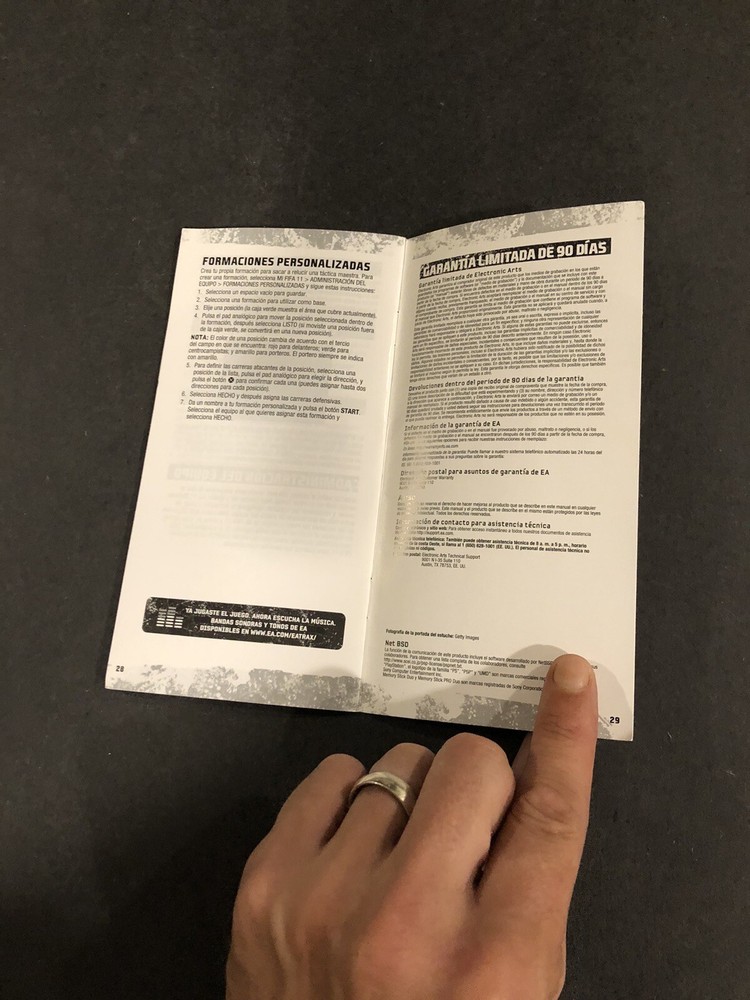 fifa soccer 11 psp Manual Only