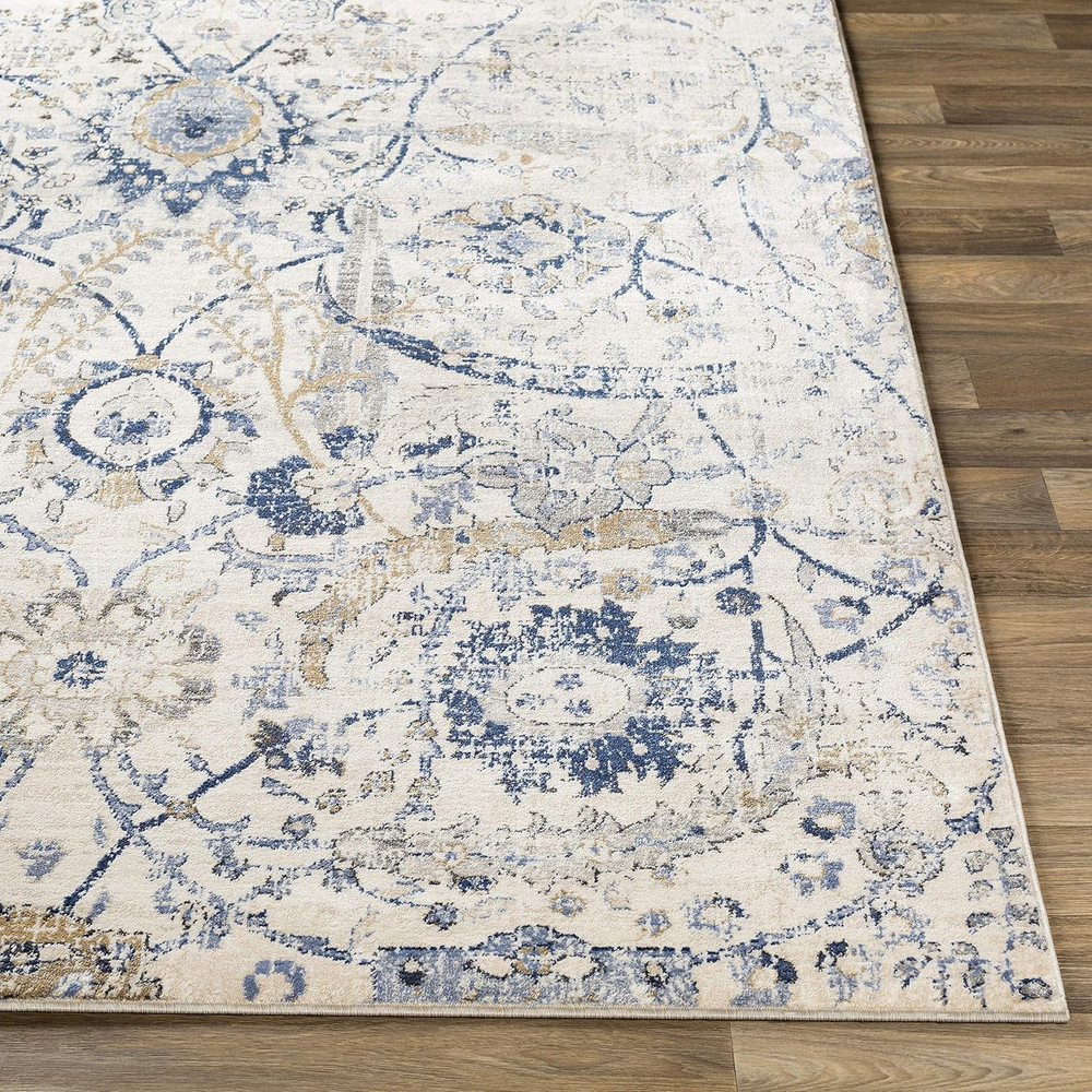Inkeri Navy Traditional Area Rug 4'3" x 5'7" Updated Design