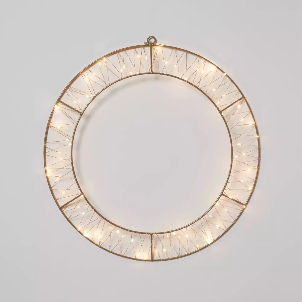 LED Dewdrop Wire Wreath Christmas Novelty Silhouette Light