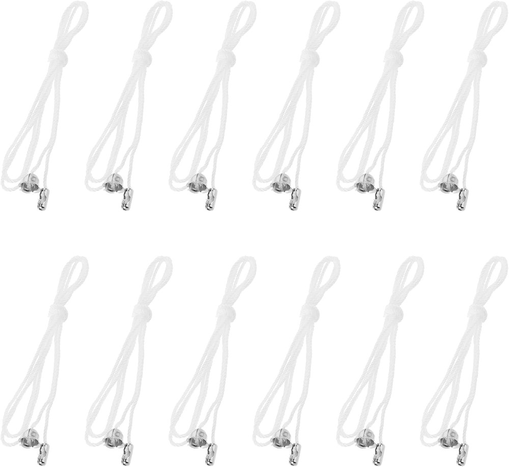 12PCS Ceiling Fan Pull Cord Extenders Light Switch Pull Chain String with Connec