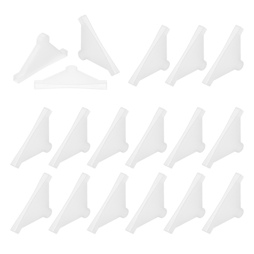 30Pcs 0.2x2in Plastic Rounded Corner Triangle Glass Corner Protector, Clear