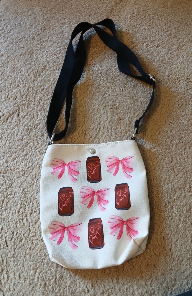 dr pepper shoulder bag with bows