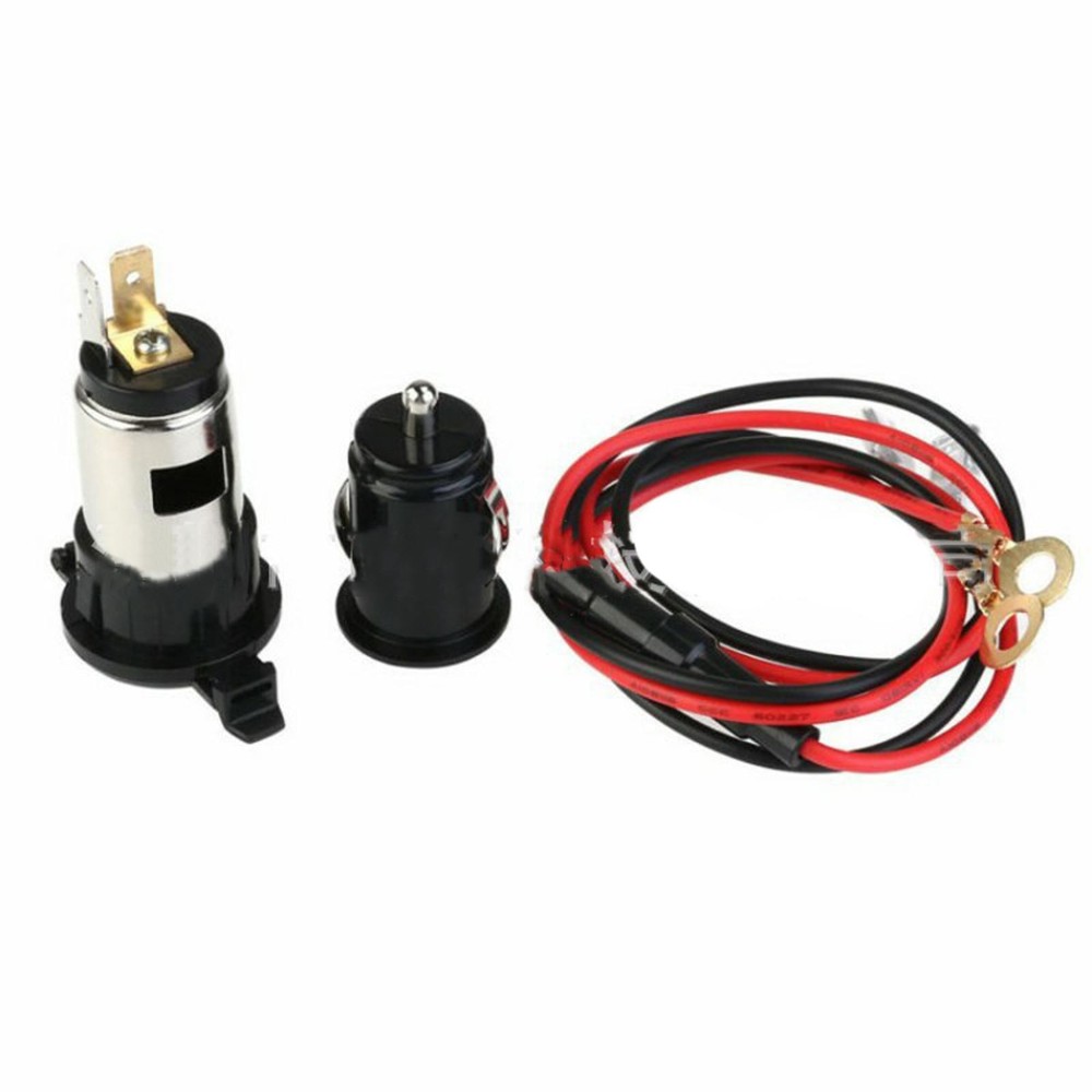 12V USB With Cable Car Cigarette Lighter Socket Charger Power Adapter Outlet