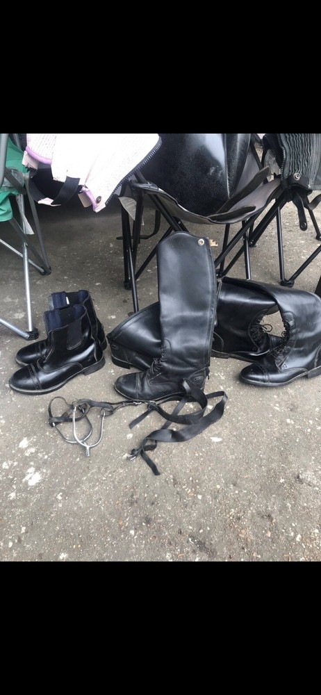 English Riding Saddle 16" And Tack