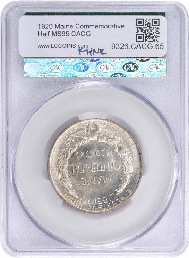 Maine Commemorative Half Dollar 1920 MS65 CACG