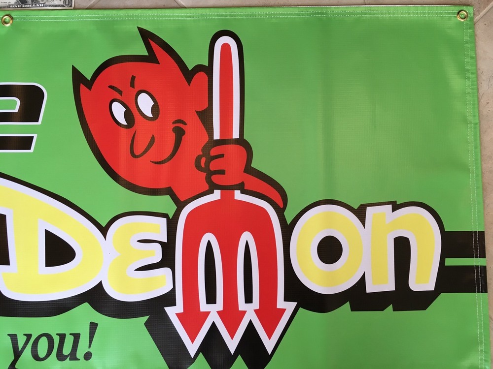 DODGE DEMON Garage Banner Sign (Large 2'x5')