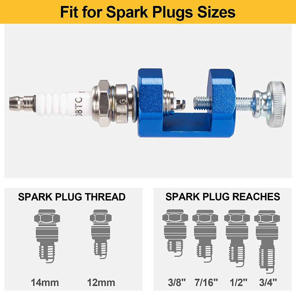 Spark Plug Gap Tool 2Pcs, High Precise Gapping Tool Adjustment Kit for 12Mm 14Mm