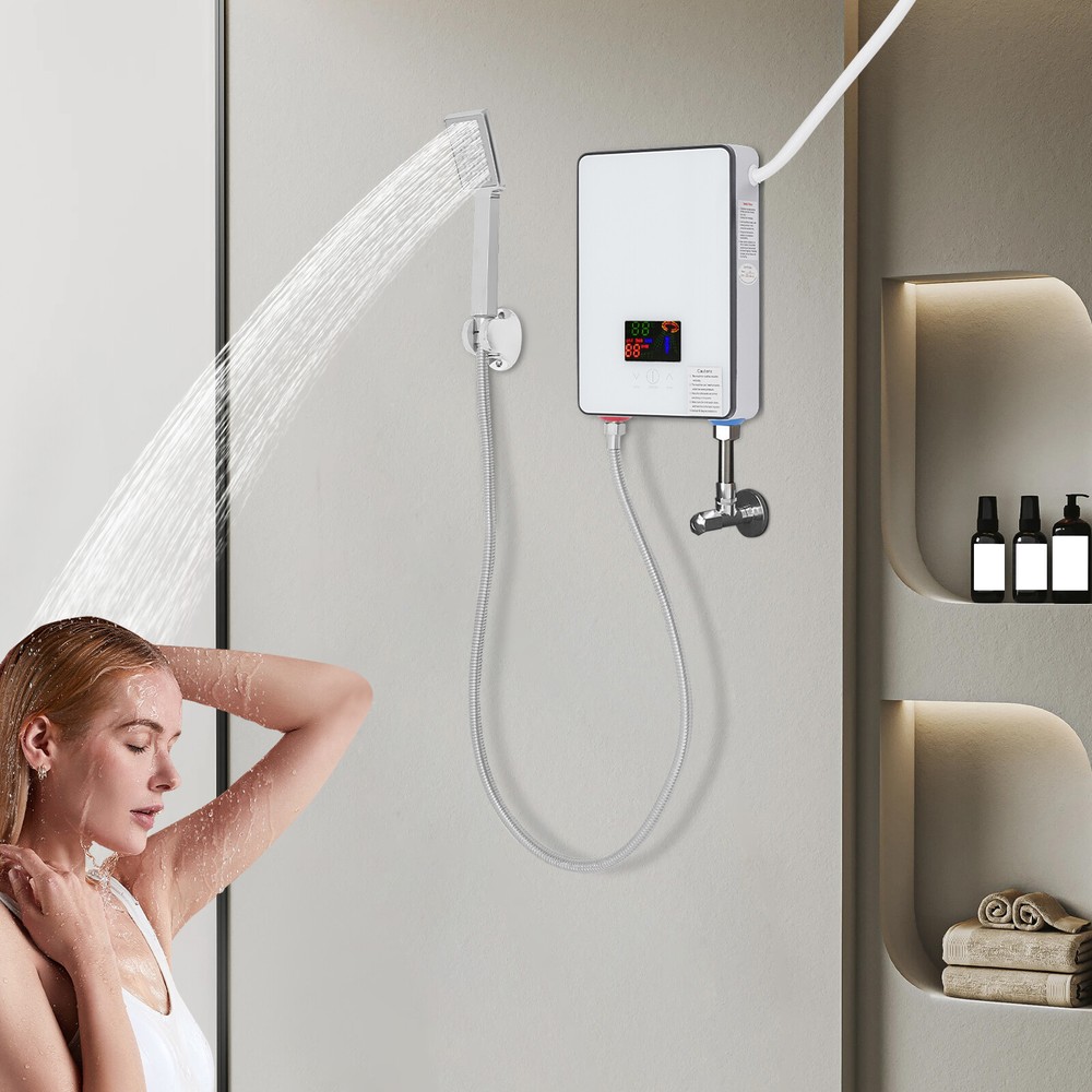 4500W Electric Instantaneous Water Heater 110V Sink Hot Water Tank w/LED Screen