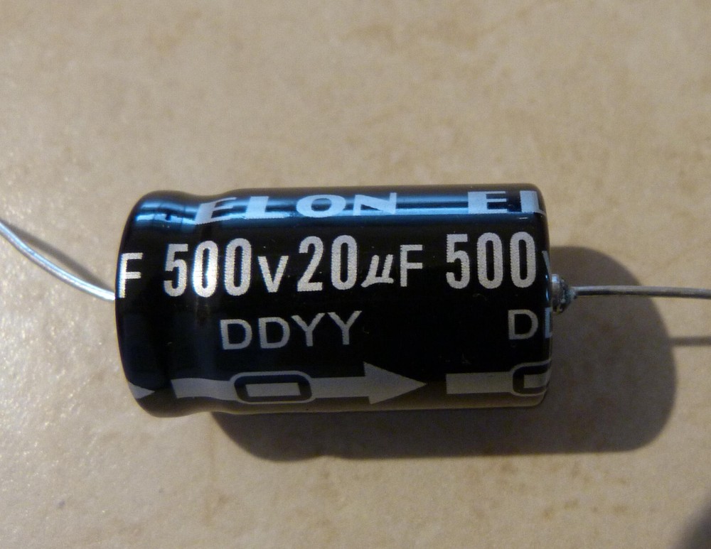 Elon 20uf 500 Volt Electrolytic Capacitor