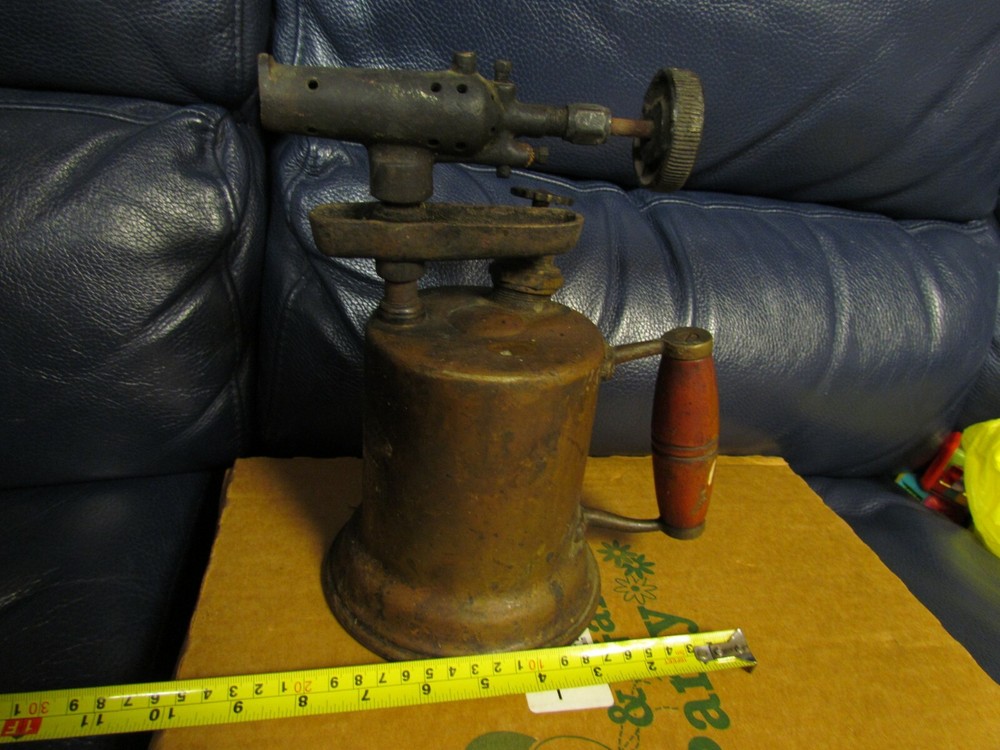 Vintage Antique Turner Brass Soder Torch Gas Blow Torch (1)