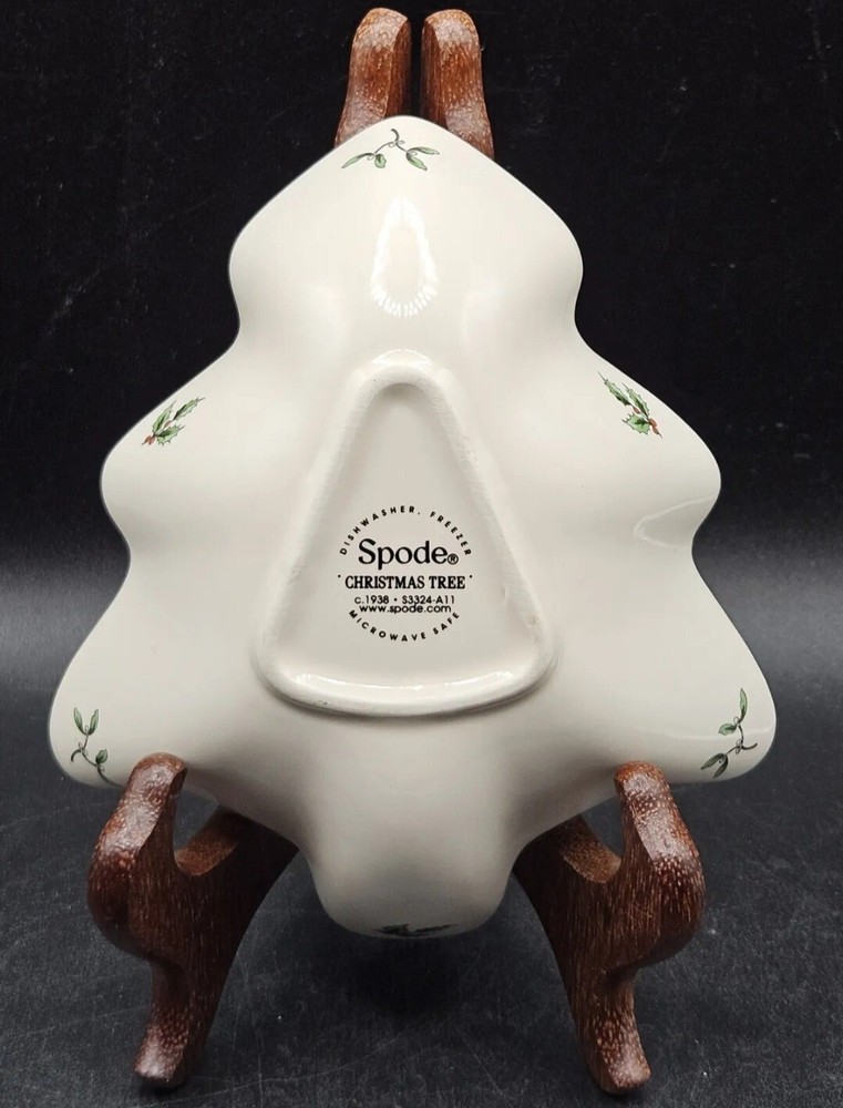 Spode Christmas Tree 2005 Candy Nut Dish Vintage Bone China
