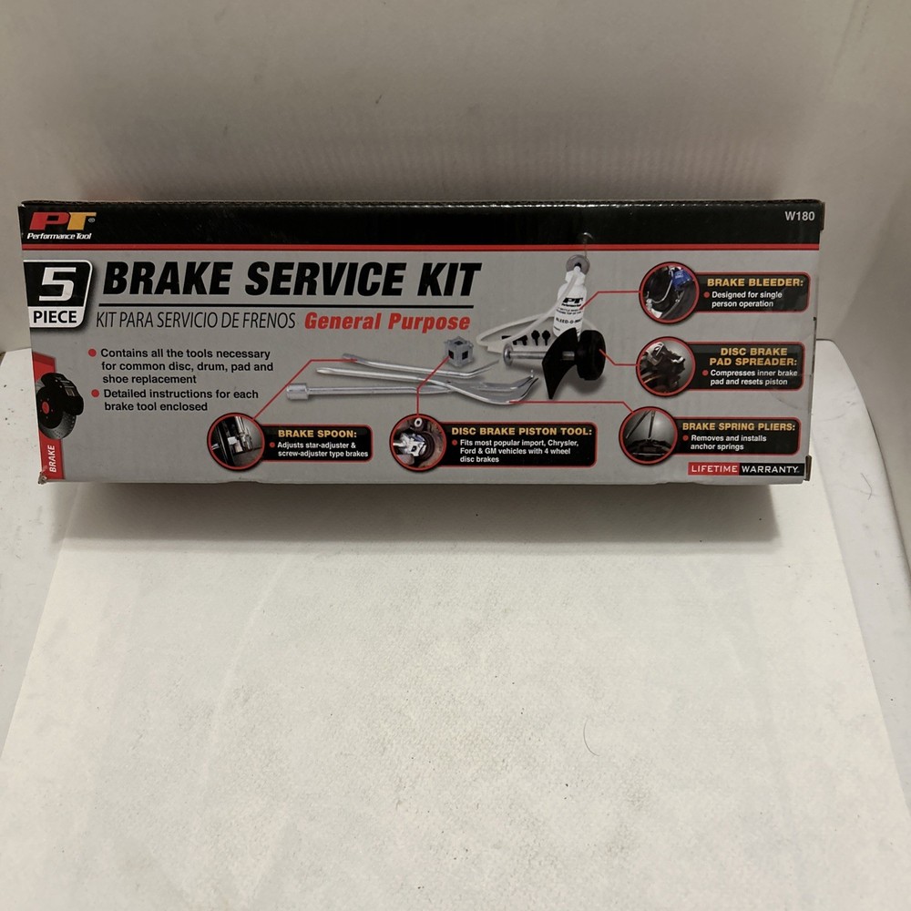 PERFORMANCE TOOL W180 GENERAL PURPOSE 5 PIECE BRAKE SERVICE KIT