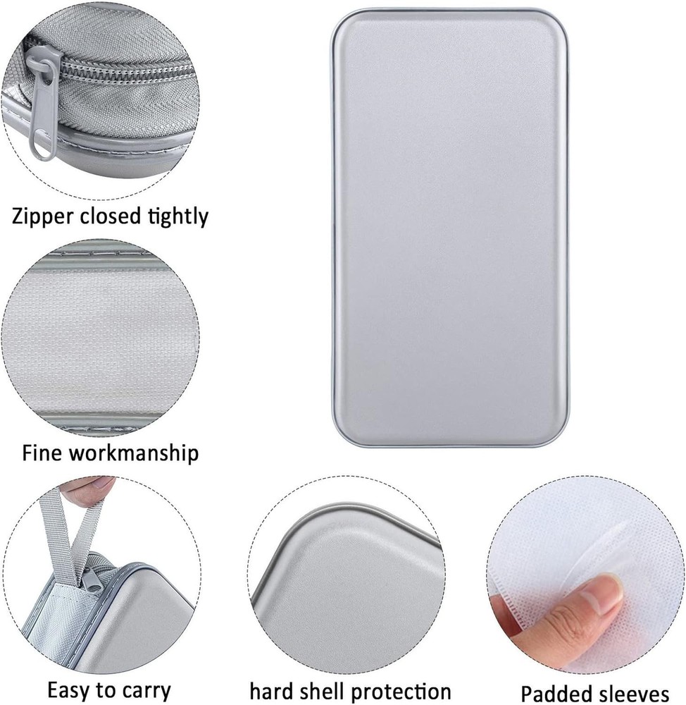 CD Case Holder, 80 Capacity CD/DVD Holders Wallet Hard Plastic Silver