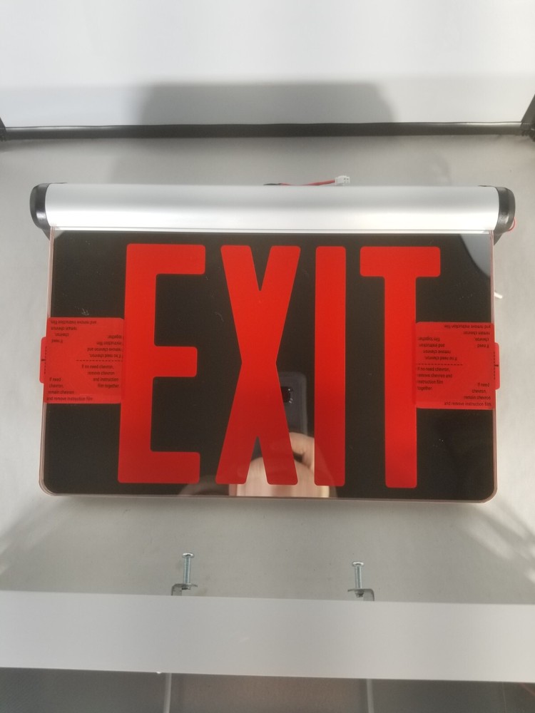 Compass CELS1RNE LED Emergency Exit Sign Red Letter Please Read Description