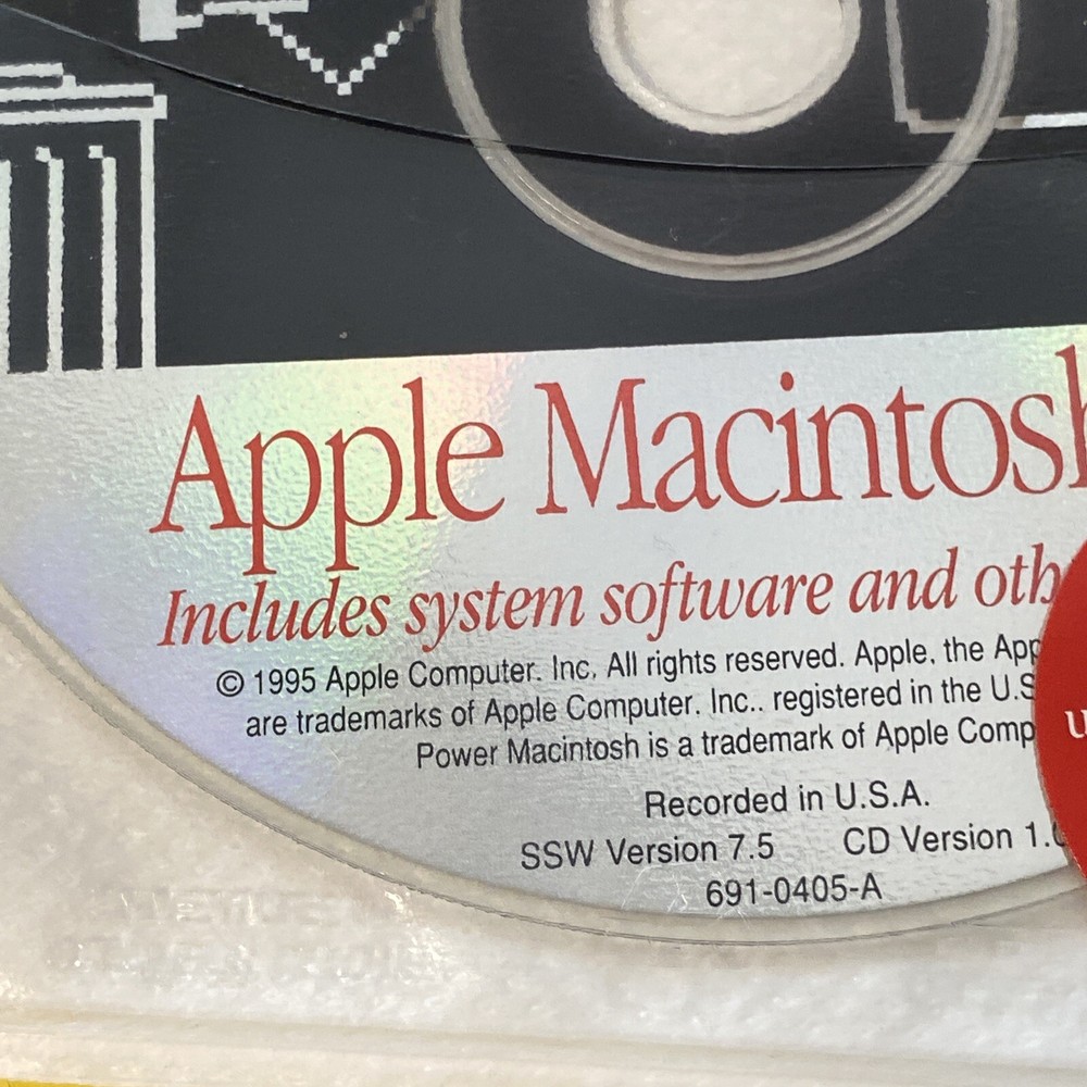Vintage 1995 Apple Power Macintosh 5200/75 Version 1.0 Software Install CD