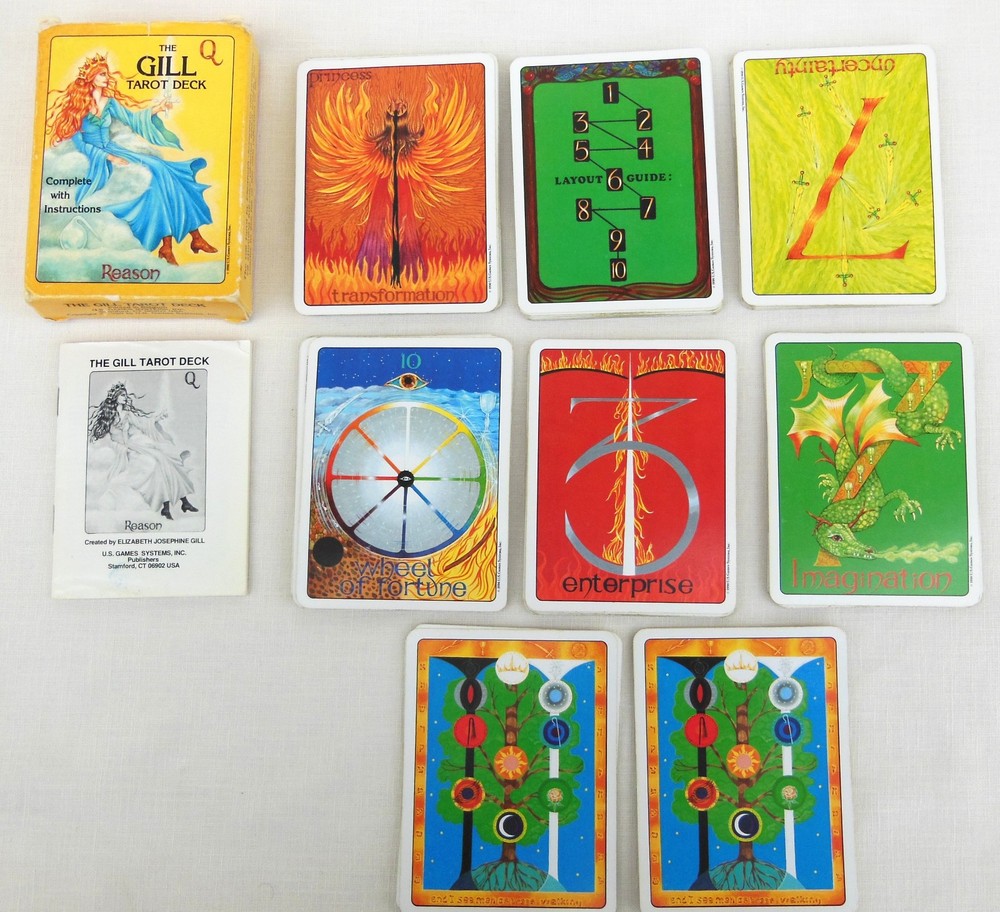 The GILL 78 Card TAROT Deck W/Instructions 1990