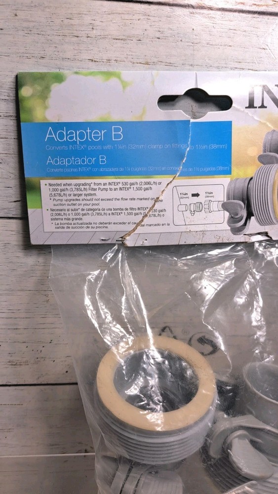 INTEX Hose Conversion Adapter B Kit Pair Replacement Part Model Number 25009