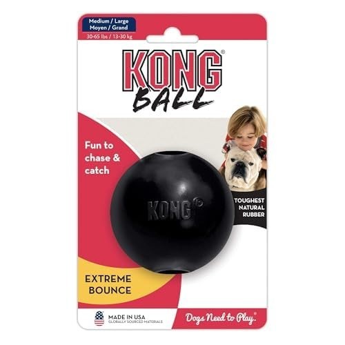 Durable Extreme Rubber Fetch Ball Toy - Interactive Training for Medium/Large Do