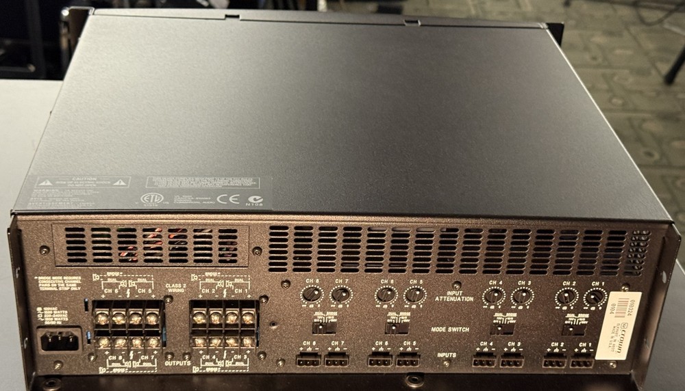 Crown CTs 8200 8-Channel 200W Power Amplifier -Excellent