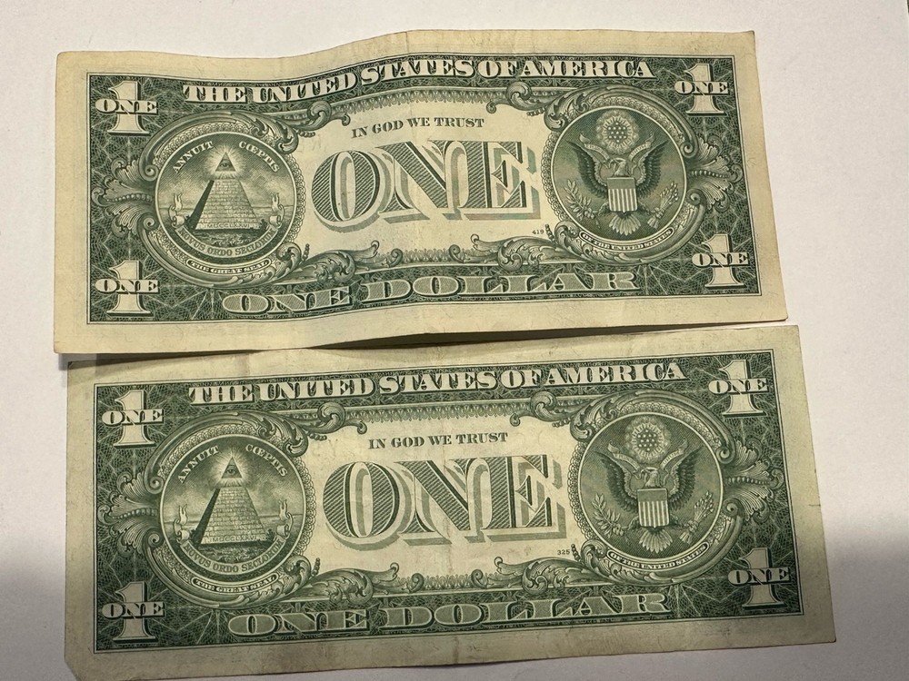 1957A $1 SILVER CERTIFICATE BLUE SEALS GOOD SHAPE (2) D167