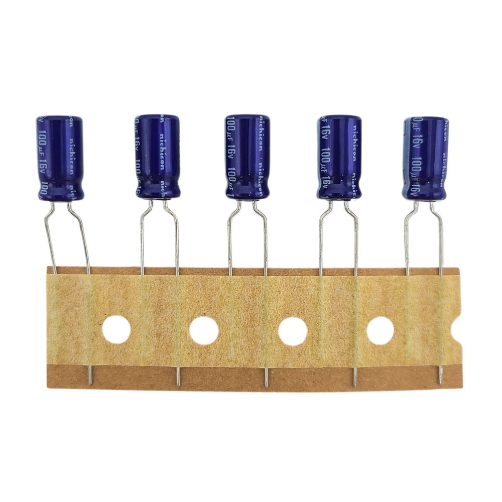 25pcs Nichicon VX 100uF 16V 85°C Electrolytic Capacitors