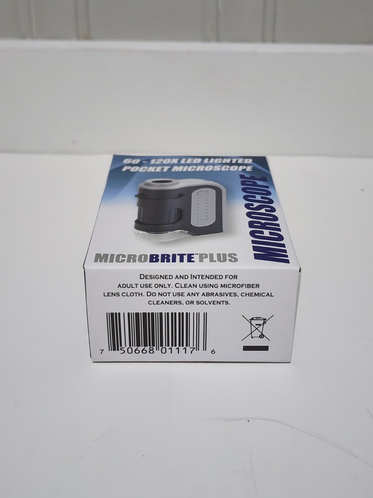 Carson MicroBrite Plus 60x - 120x LED Lighted Zoom Pocket Microscope