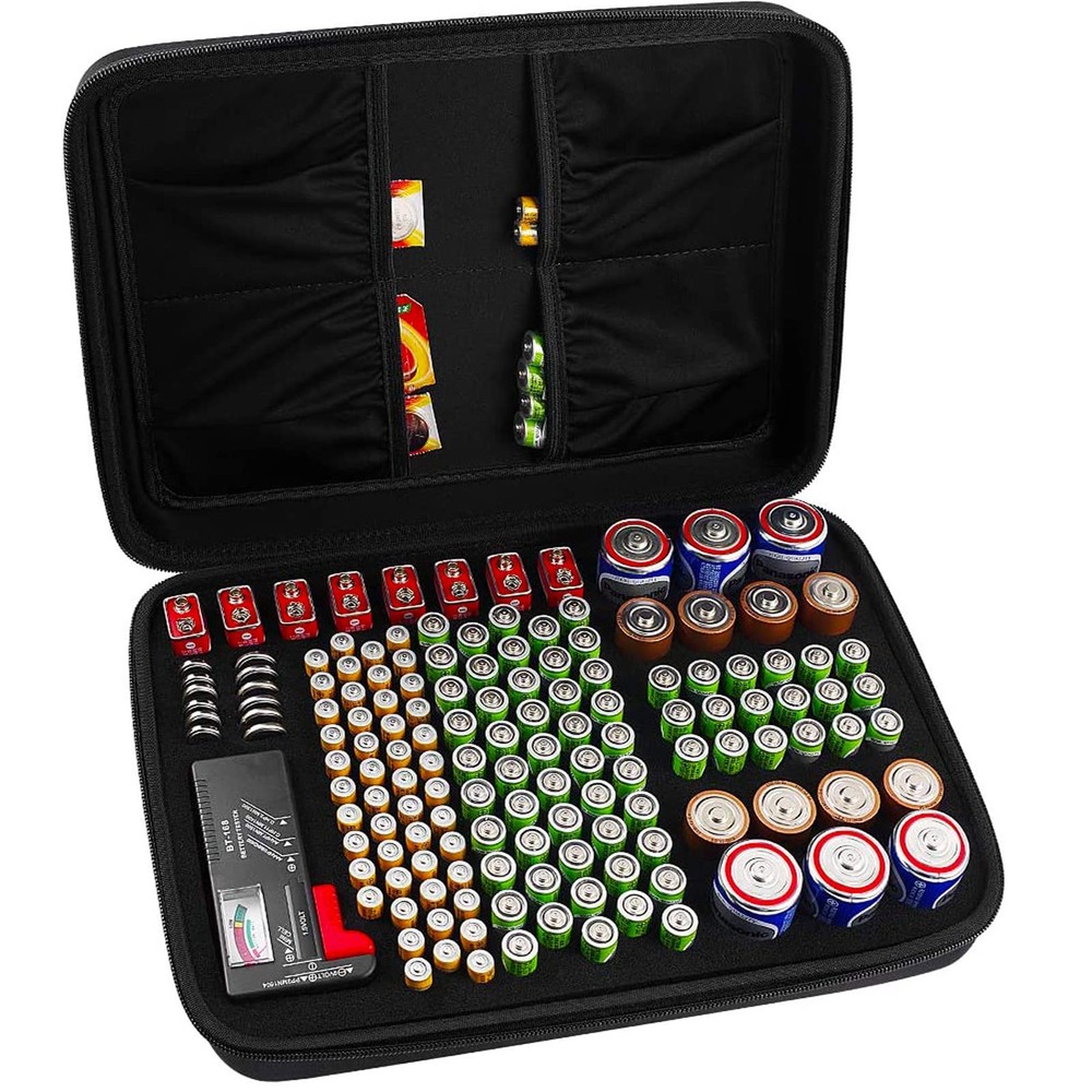 Comecase Hard Battery Organizer Storage Box, Carrying Case Bag Holder