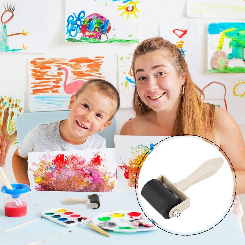 15 PCS Printmaking Brayer, Rubber, Plastic, Art Craft Roller, Ink, Stamping