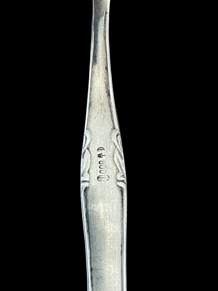 Antique European 800 Silver Tea Caddy Spoon