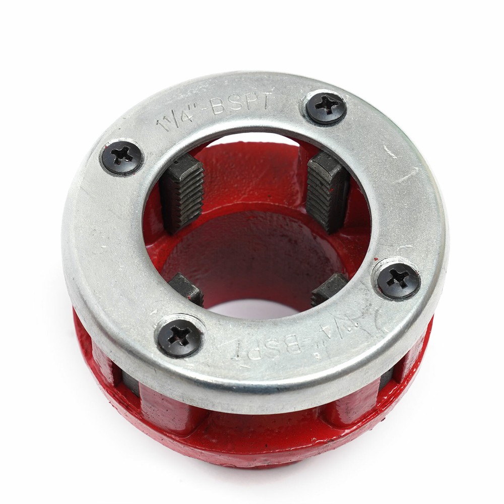 BSPT Manual Pipe Threader 3/8" to 2" 7 Dies Set Threading Tool Ratchet w/ Handle