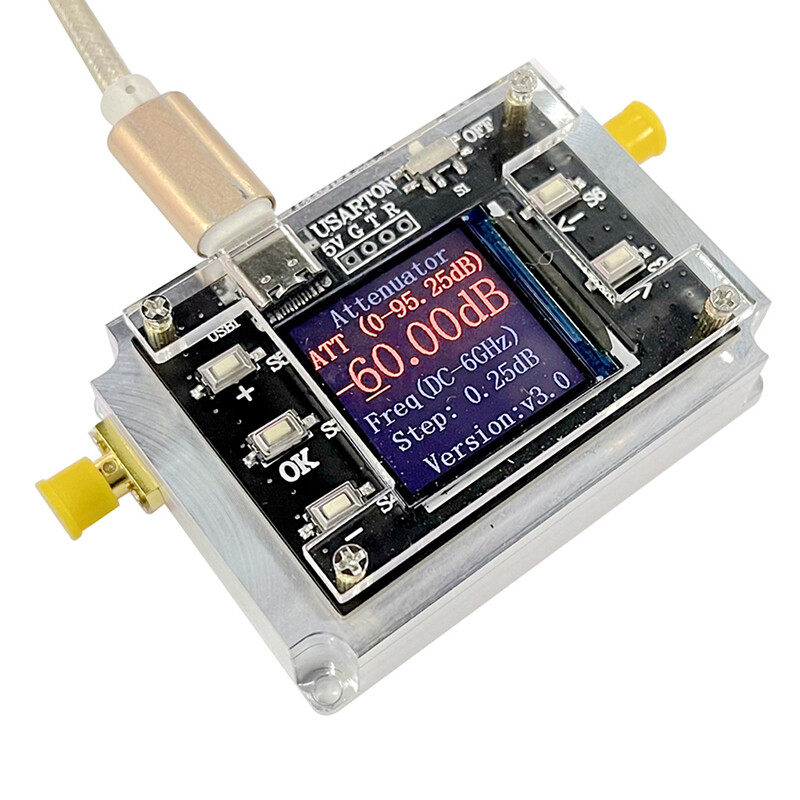 3G 6G 8G Digital Programmable Attenuator 90DB Step 0.25DB TFT Display CNC