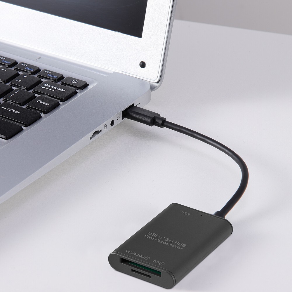 2x 3 in 1 USB C to SD Card Reader Writer OTG Adapter Micro SD Memory Card Reader
