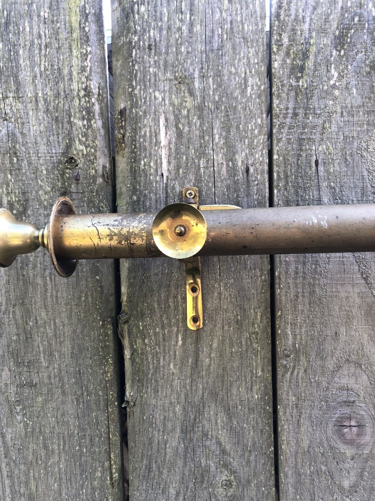 victorian brass curtain pole