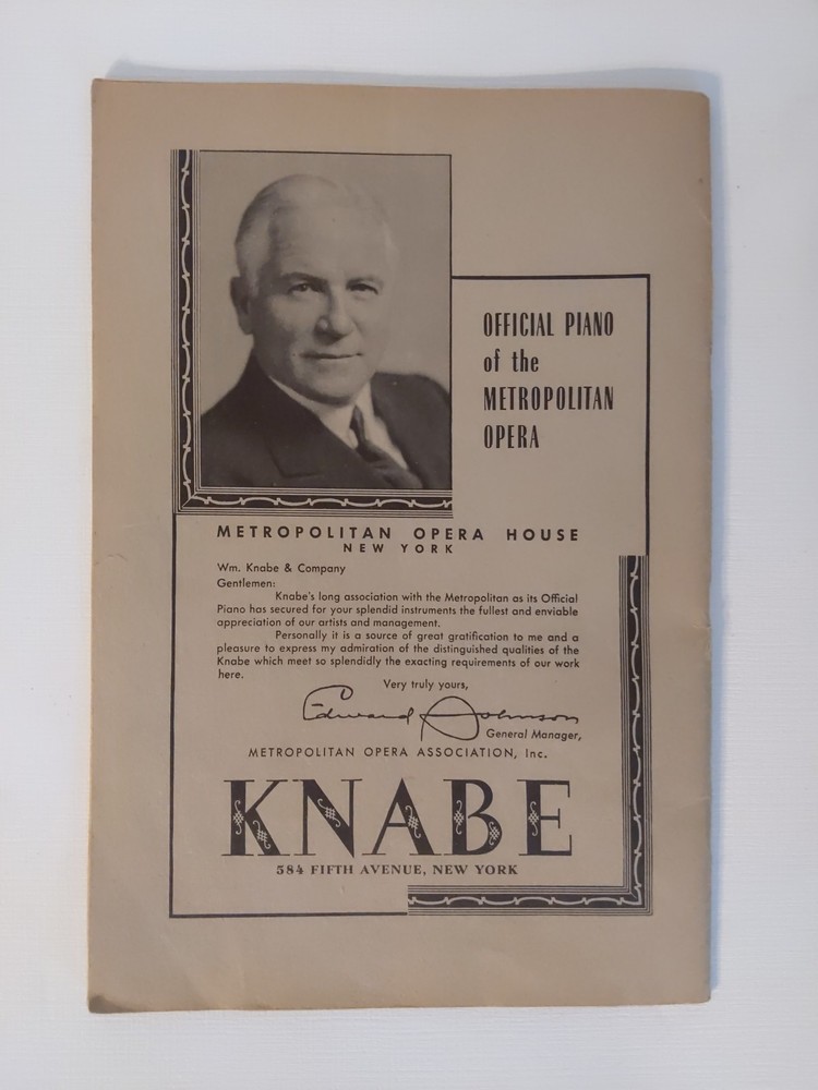 Vintage Metropolitan Opera House FAUST (MET) Program NYC Rare