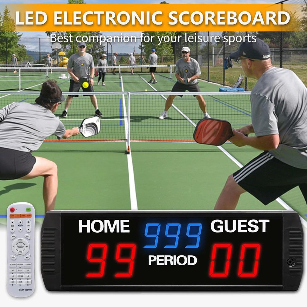 LED Scoreboard Score Keeper 4 Modes Electronic Digital Scoreboard - GI7D with Re
