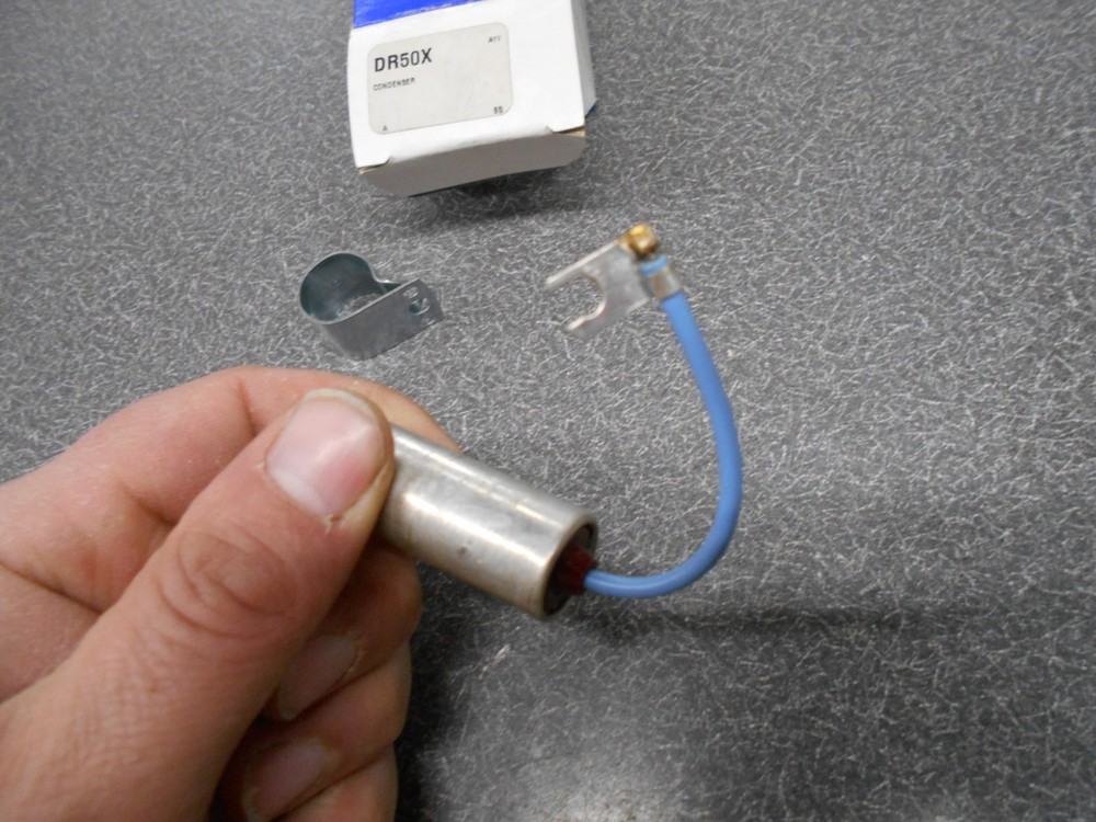 Blue Streak DR50 X Condenser, Single Wire. for points ignition system. New! NOS!