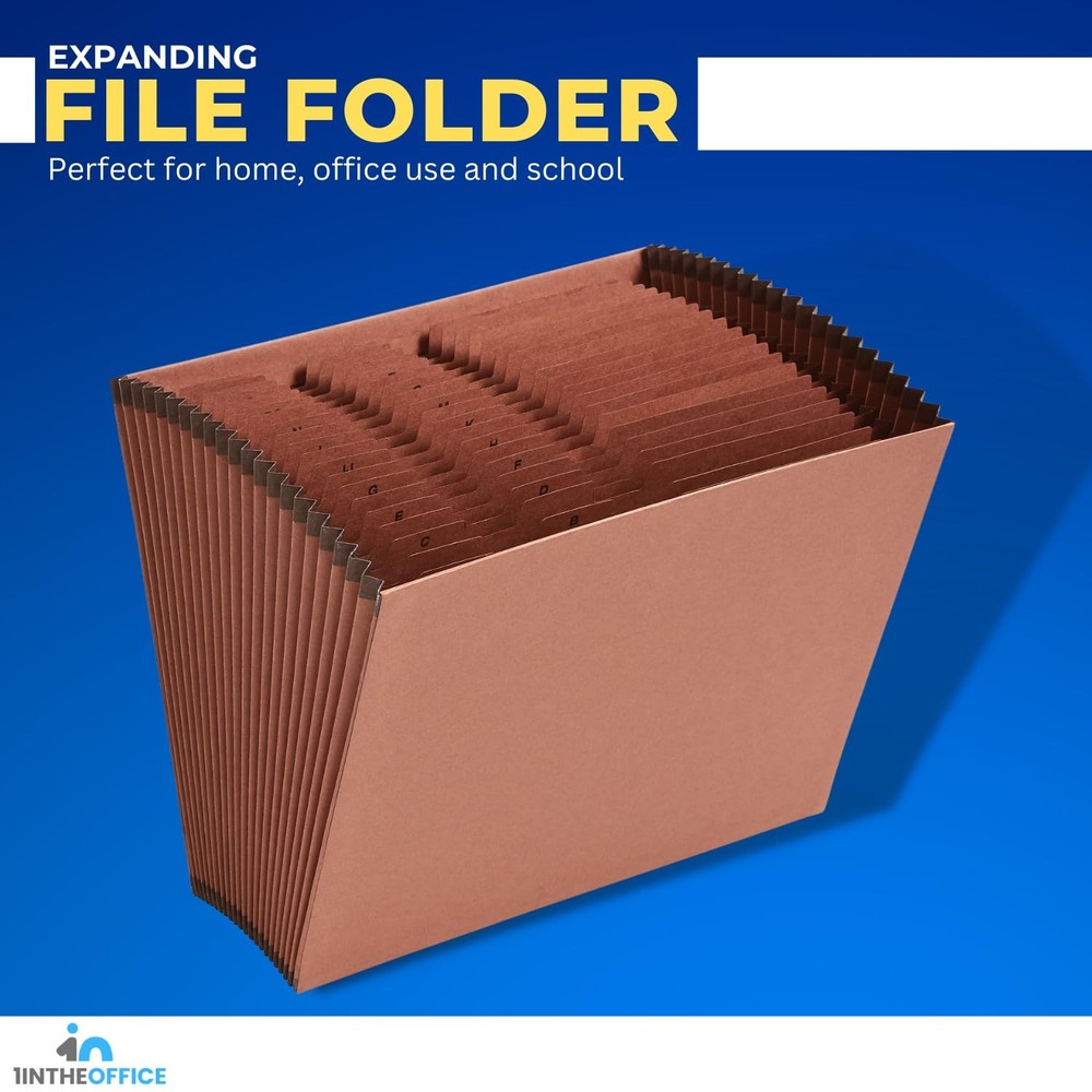 Expanding File Folder 31 Sections, Accordion File Organizer, Numerical Open T...