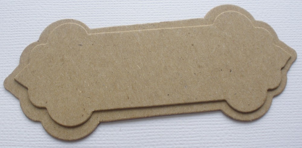 *RIBBON SPOOLS & LABELS* - Nameplate Tags - Bare Chipboard Die Cuts - 2 Sizes