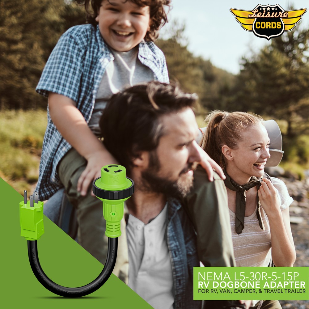 NEW Marine 30 amp female to 15 amp male 125v Shore Power Pigtail Boat Adapter