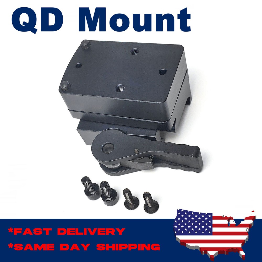 QD Low Profile Base Mount Auto Lock For RMR Red Dot Sight Optic Quick Release US