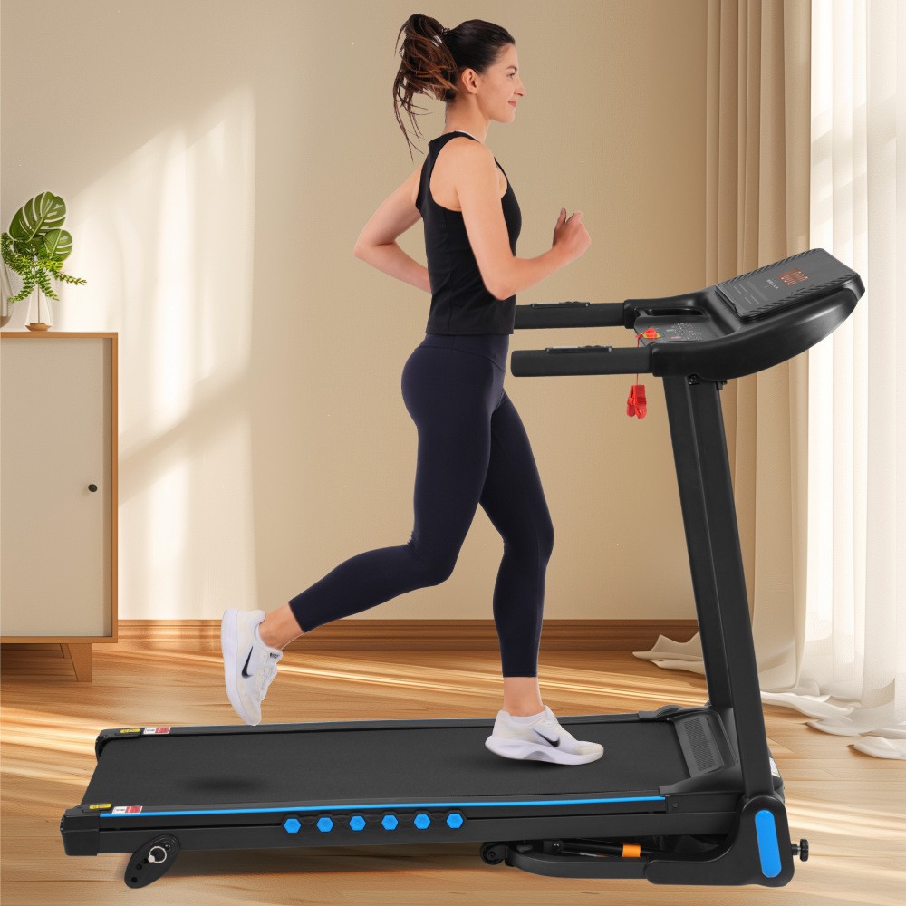 Auto-Fold Treadmill 3.0HP 350lbs Capacity Incline Bluetooth Speaker USB Charging