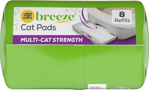 Multi Cat Litter Pad Refill - 8 Count Breeze Pads for Cat Litter Systems