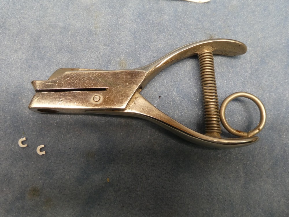 C Shape Hole Punch Card Paper Unmarked