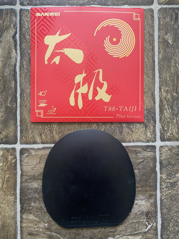 Sanwei T88 Table Tennis Black Rubber Max Precut