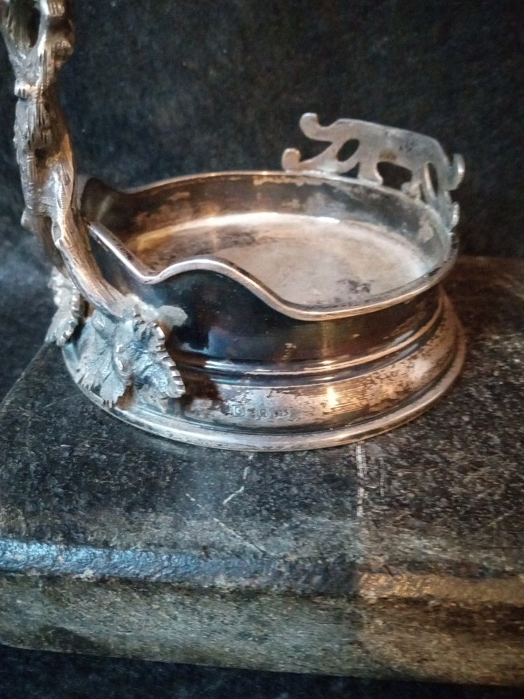Stunning Solid Sterling Silver 925 Nymph Wine Bottle Holder 558g