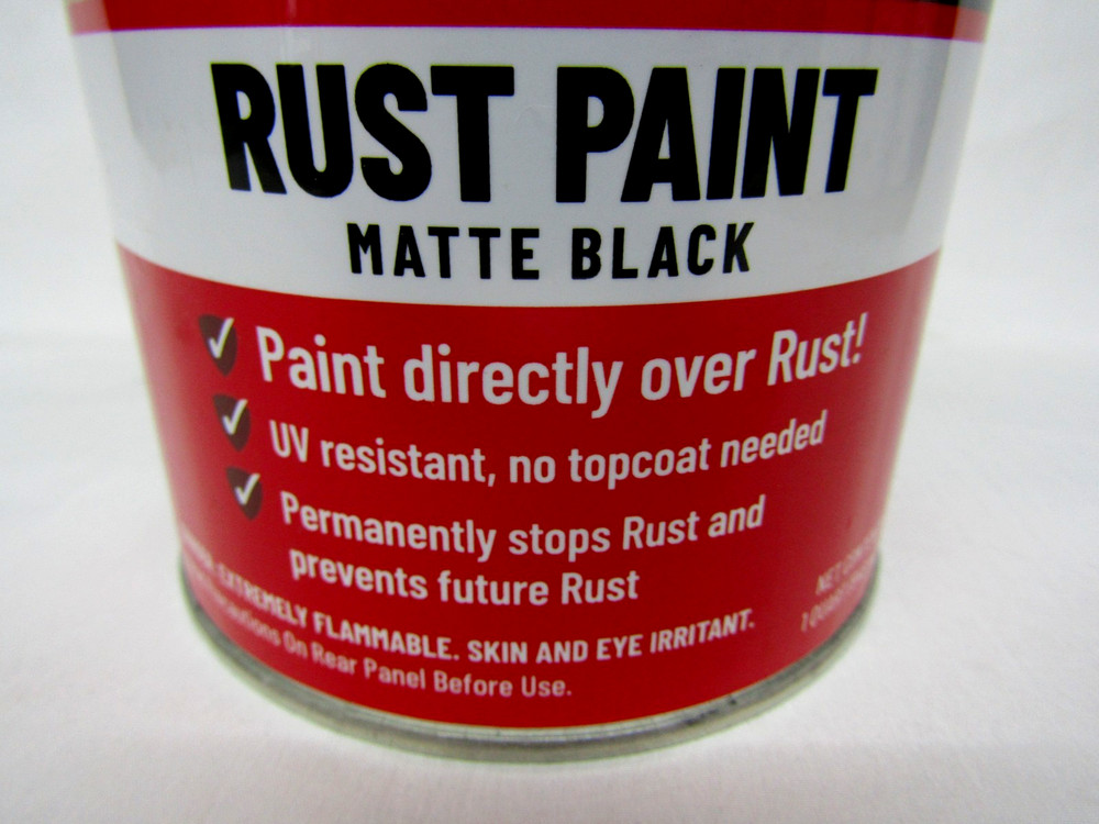AGS Rust Solutions Rust Paint, 1 QT Can, Matte Black