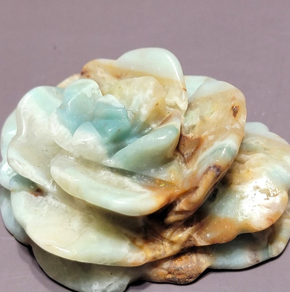 Amazonite Rose Carving- WYSIWYG