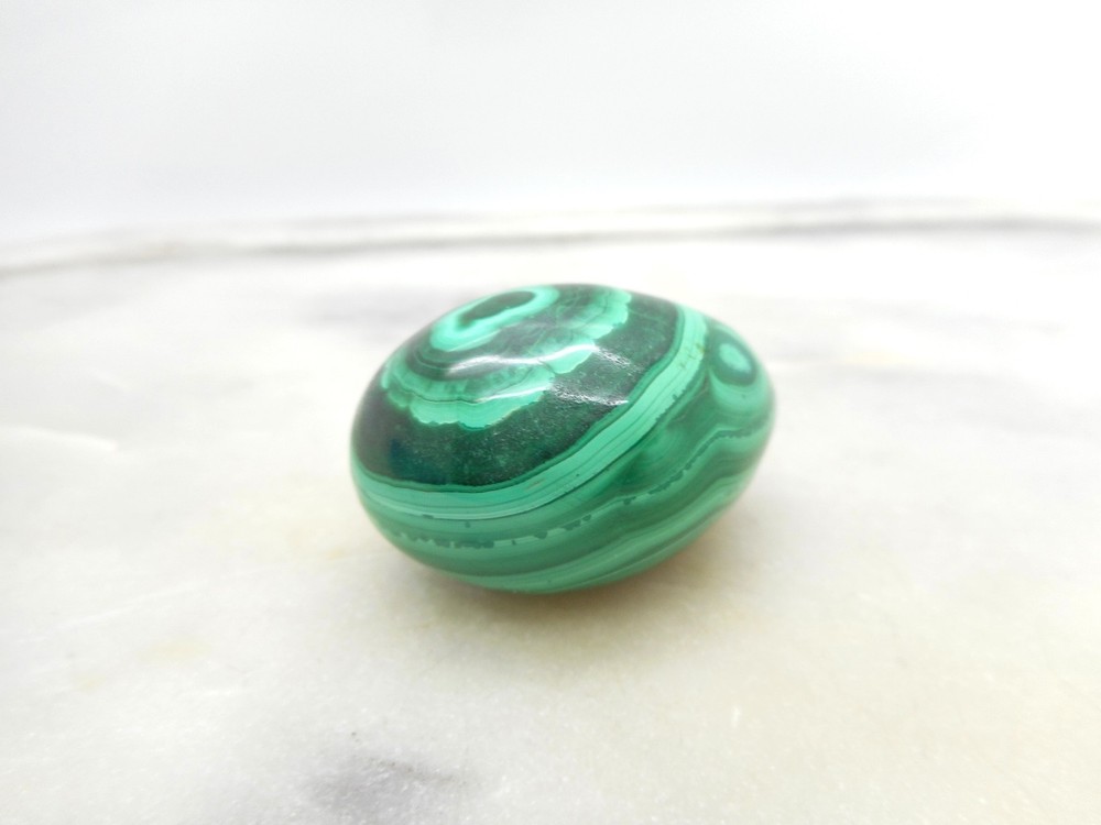 Malachite Green Gem Healing Stone Egg 1.5"